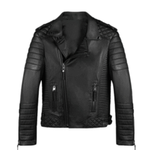 Men Black Vintage Biker Leather Jacket