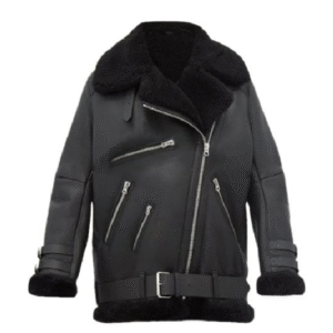 Women Black B3 Shearling Aviator Jacket