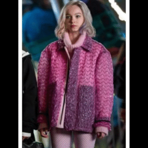 Enid Sinclair Pink Bubble Wrap Jacket – Wednesday